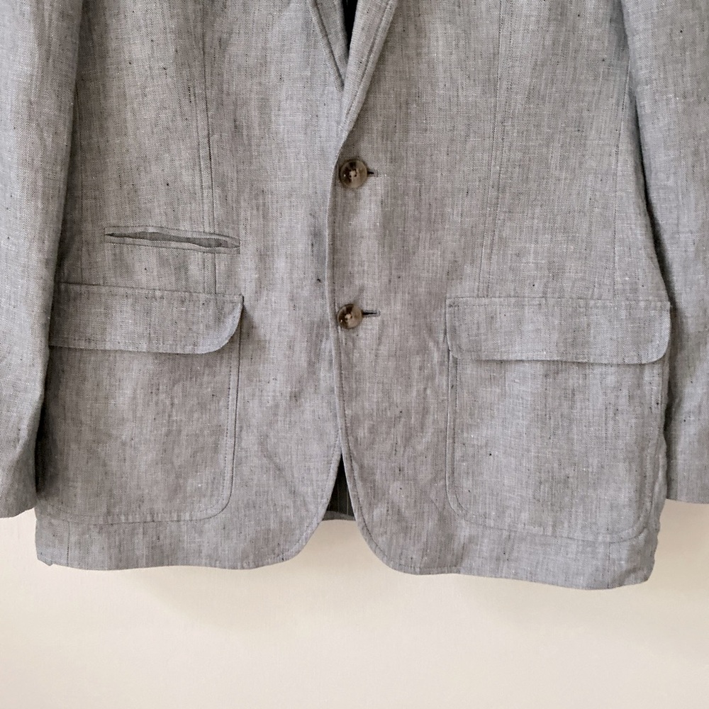 100% Linen Baird McNutt Irish Linen Murano Slim Fit Blazer CorpCore - Picture 6 of 13